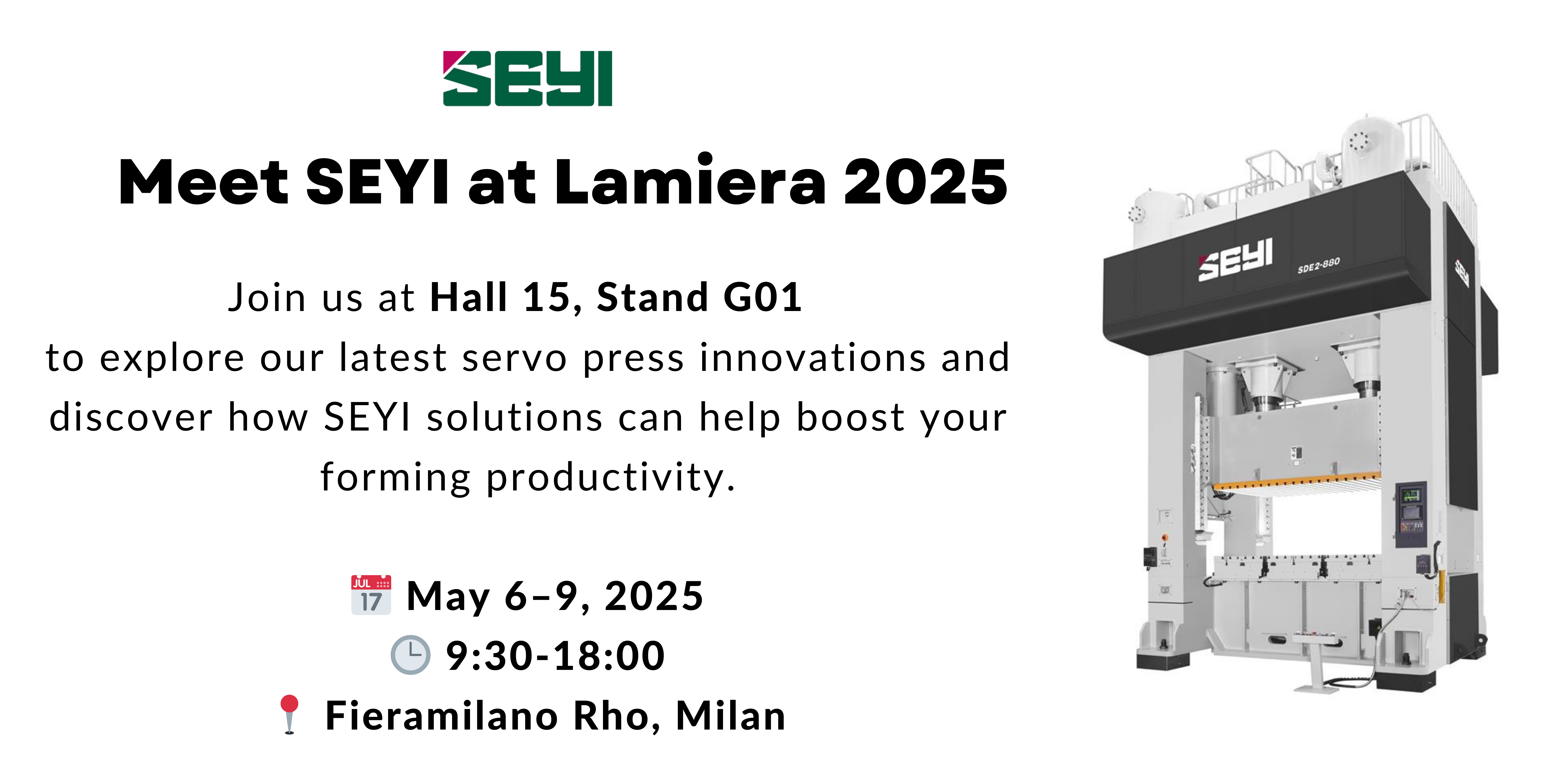 SEYI Europe to Exhibit at Lamiera